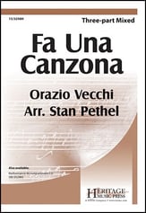 Fa Una Canzona Three-Part Mixed choral sheet music cover